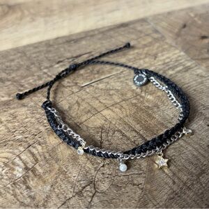 Pura Vida Braided Cord and Chain Charm Bracelet